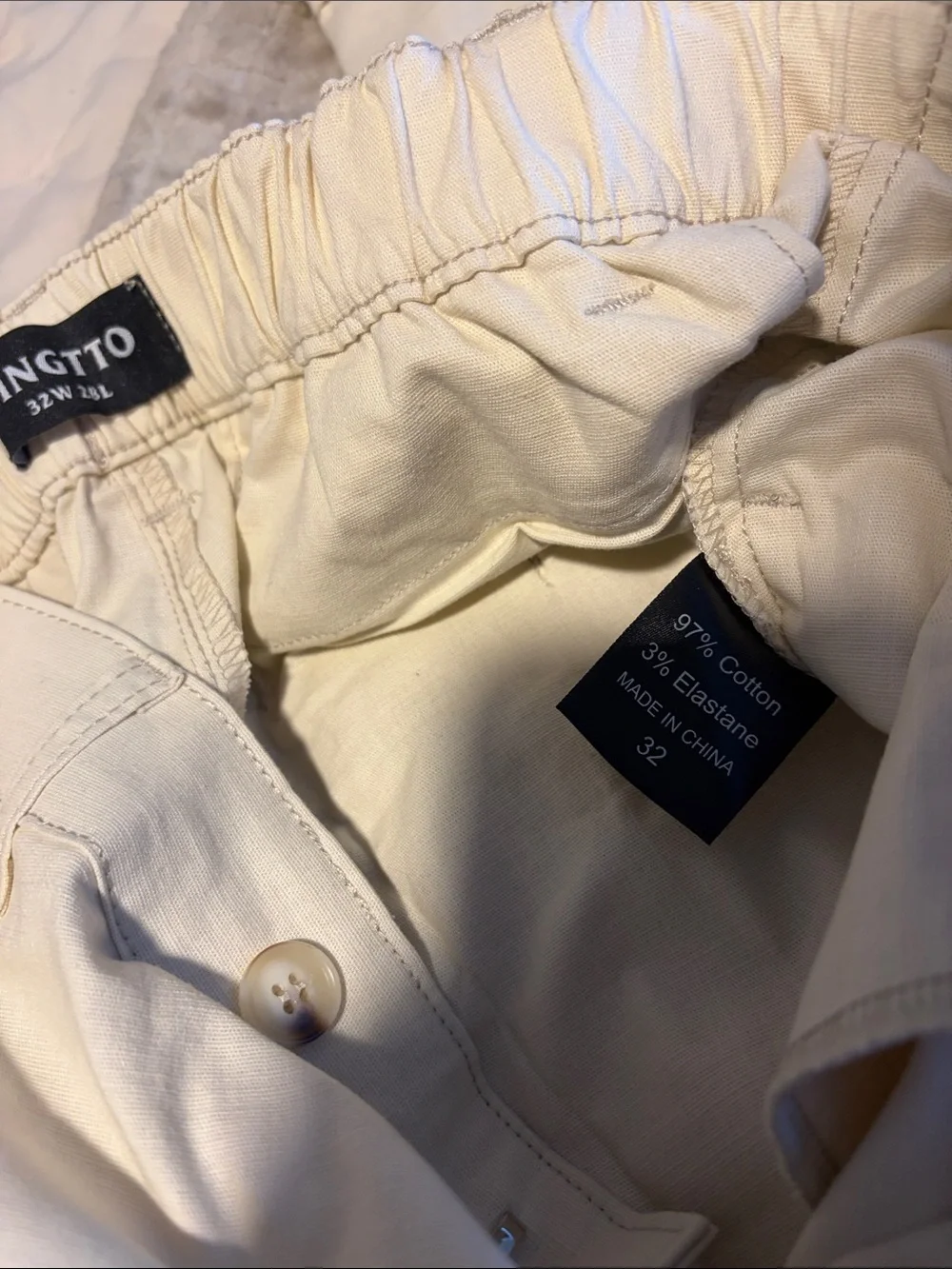 Men's Cream Pants